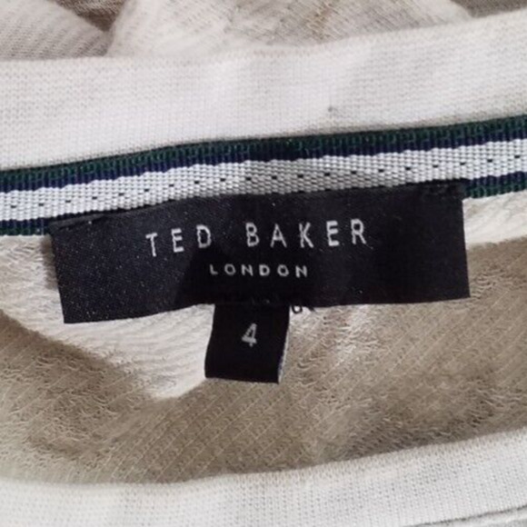 Ted Baker Men’s Gower Magnolia Jacquard Floral Shirt Off White Size L / 4 - Picture 4 of 6